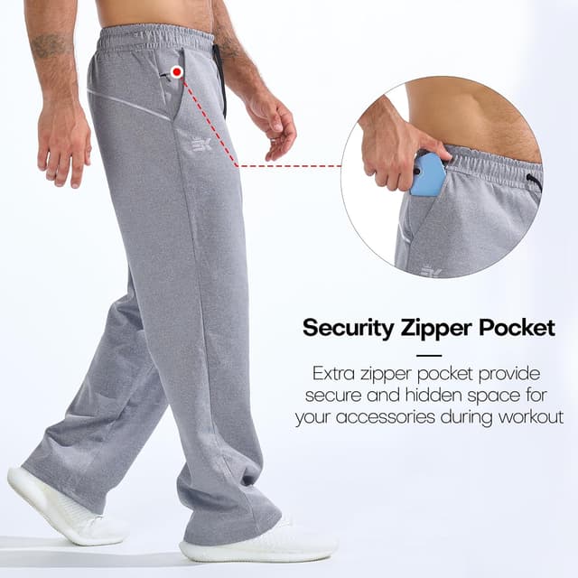 Thumbnail 3 de BROKIG Mens Oversized Gym Tracksuit Bottoms