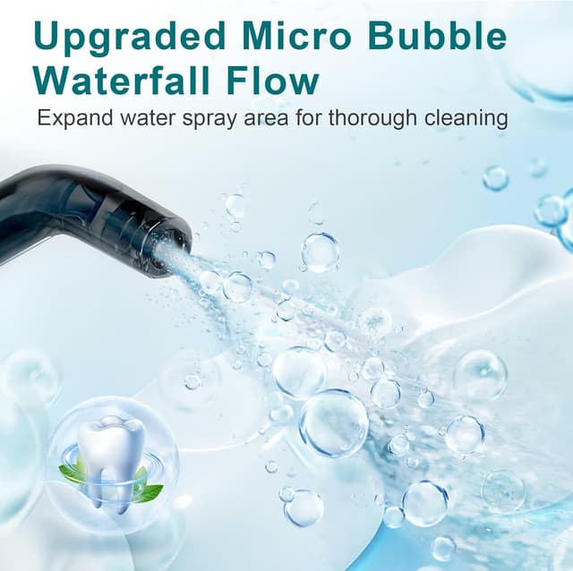 Detalle de Nicefeel Cordless Water Flosser (300ml Portable Oral Irrigator) – 3 Modes, Fast Charge, IPX7