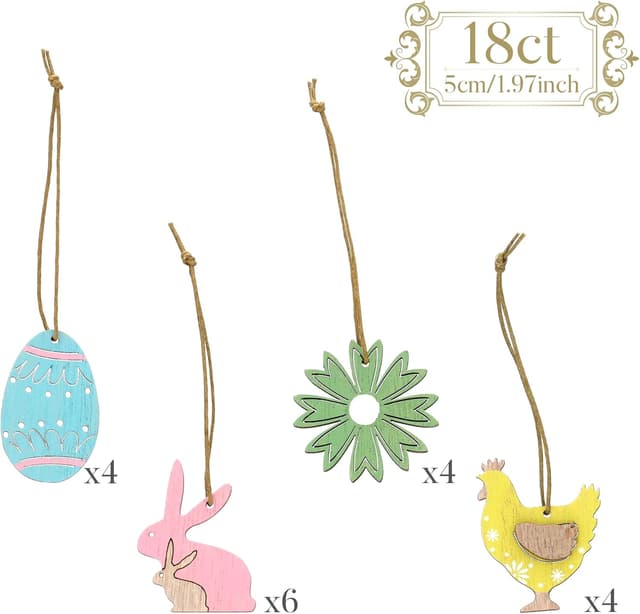 Thumbnail 5 de Valery Madelyn 18pcs Easter decorations 🐣