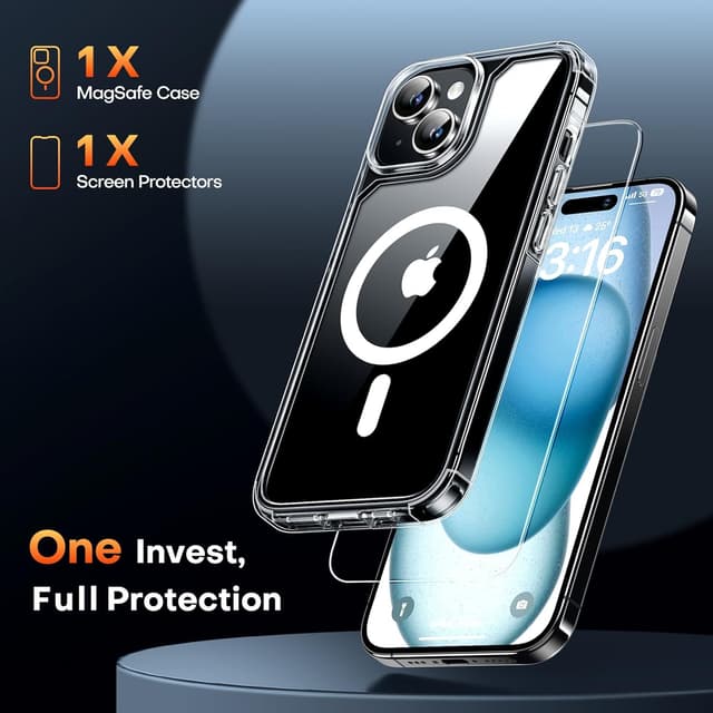 Detalle 2 de TAURI Clear iPhone 15 Case 12FT protection