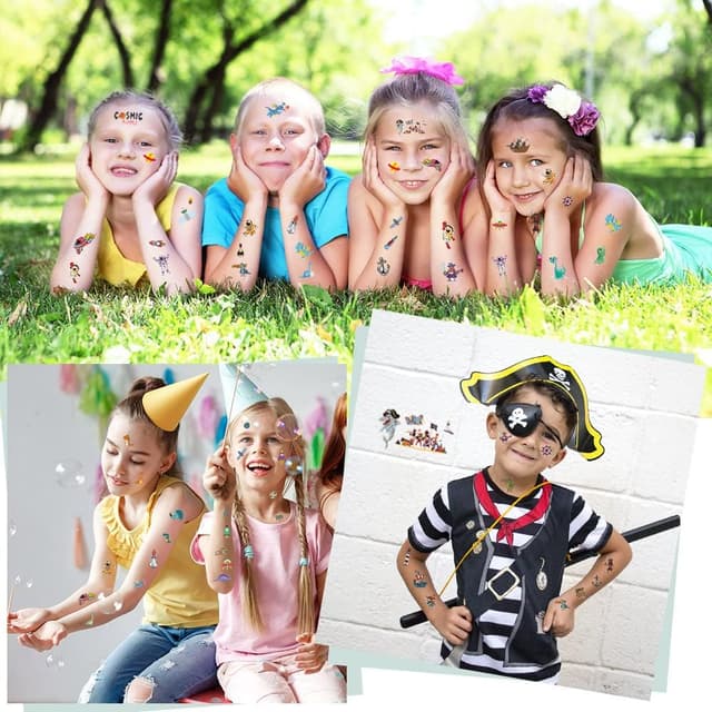 Thumbnail 5 de ACWOO Tatuaggi Temporanei per Bambini 350 pezzi