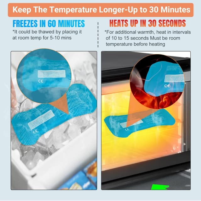 Detalle 2 de Reusable Gel Ice Packs with Long Strap Wrap for Sports Injuries & Pain Relief (2 Piece)