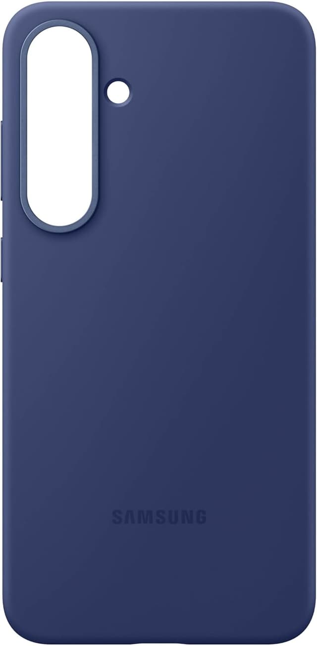 Detalle de Samsung Galaxy S25+ Silicone Phone Case (EF-PS936CNEGUS) — Blue, Smooth Grip & Snug Fit