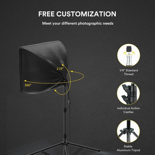 Thumbnail 6 de RALENO Softbox Lighting Kit 50x50cm 50W continuous lights
