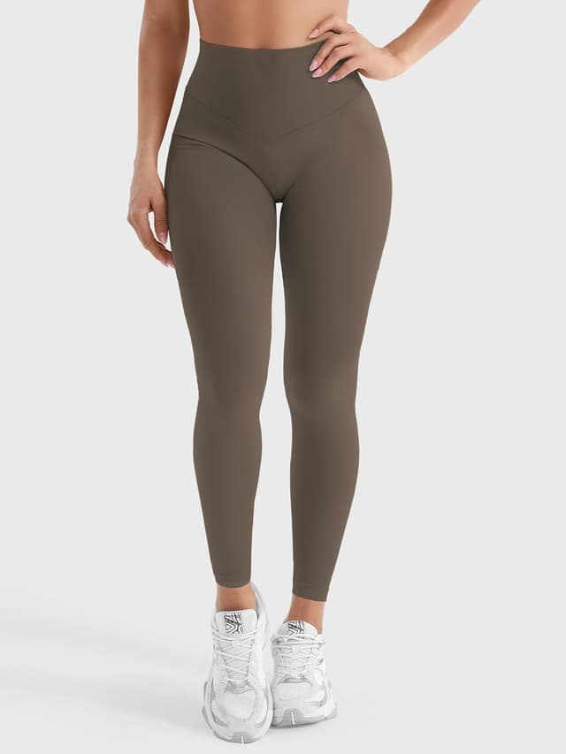 Detalle de YEOREO Damen Sport-Leggings Invisible Scrunch mit hohem Bund (90% Nylon, 10% Elasthan)
