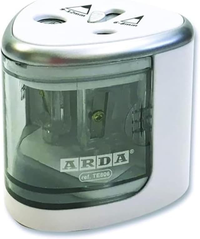 Detalle de ARDA Temperamatite Elettrico in metallo con serbatoio e 2 fori (funzionamento a batterie AA)