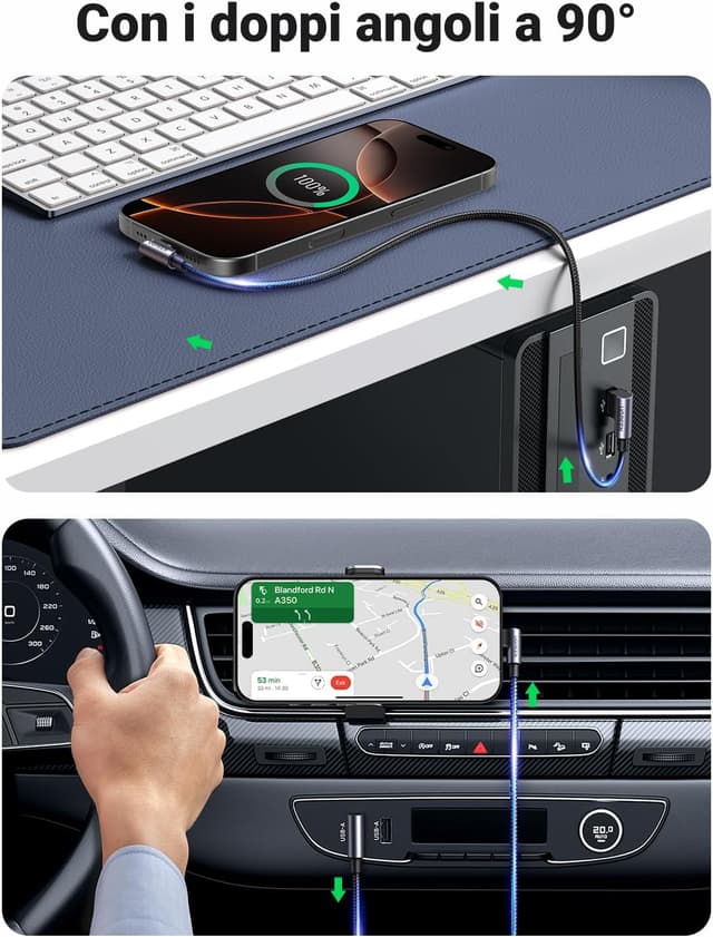 Thumbnail 4 de UGREEN Cavo USB C a A 90 Gradi 3A 3m