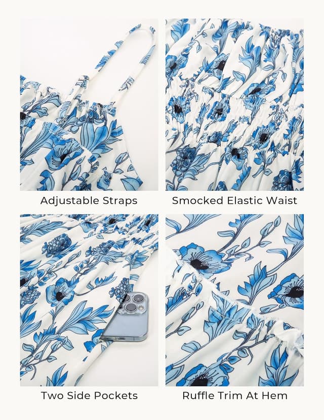 Thumbnail 4 de GRACE KARIN Floral Maxi Dress with Pockets