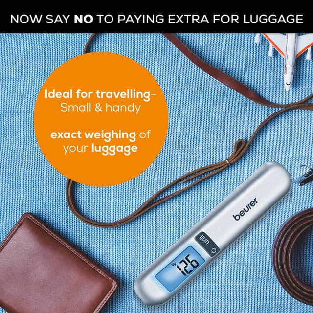 Thumbnail 4 de Beurer LS06 - Báscula para Maletas 40kg ✈️ Viajes Plata/Blanco