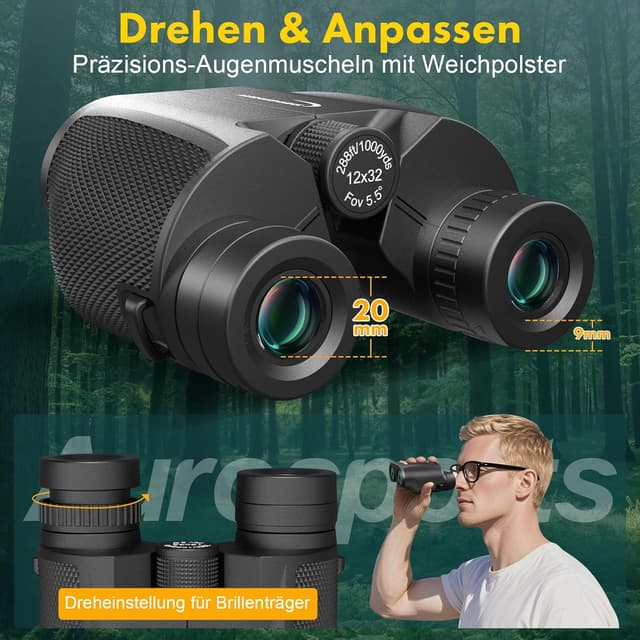 Thumbnail 2 de Aurosports 12x32 Fernglas Erwachsene
