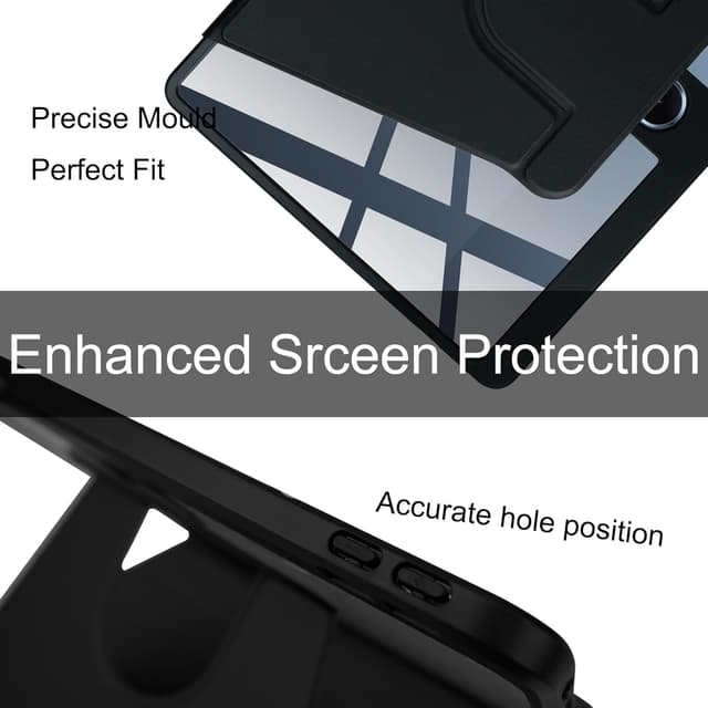 Detalle de Lemxiee PU Leder Case für OnePlus Pad Lite / OPPO Pad SE mit Stiftschlitz, Drehständer und kratzfester Acryl-Rückseite