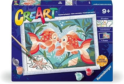 Detalle de Ravensburger Creart D Peces Enamorados 🎨 Kit Pintura Niño 9 Años
