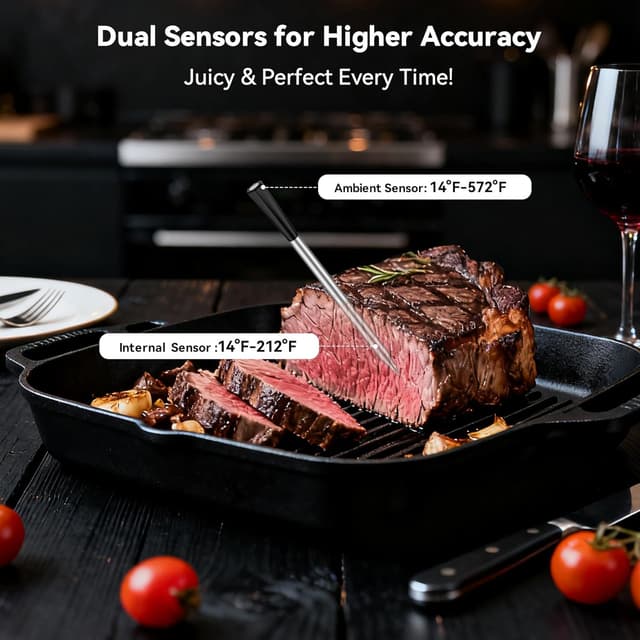 Thumbnail 4 de Smart Wireless Meat Thermometer 2 Probes 🍖