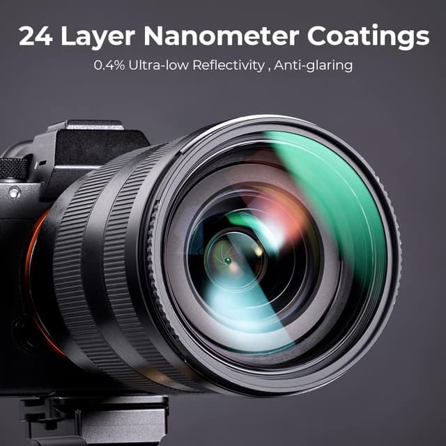 Detalle 2 de K&F CONCEPT Nano-Dazzle 37MM filtro UV MCUV in vetro ottico con rivestimento nano a 24 strati