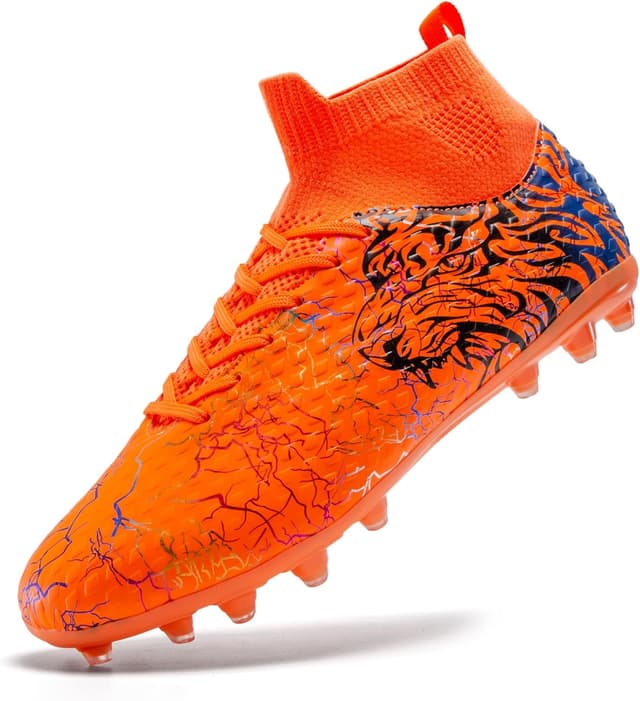 Detalle de ZGWULZNGL Youth Soccer Cleats for Kids (Boys & Girls) – High-Top Training Football Shoes