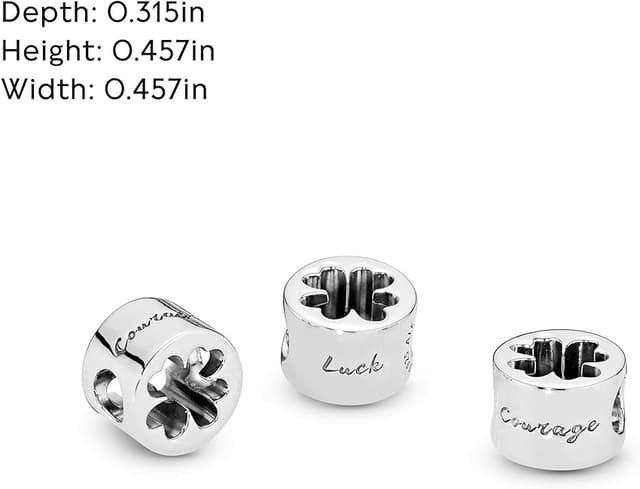 Detalle de Pandora Dije de plata calado en forma de trébol 💍