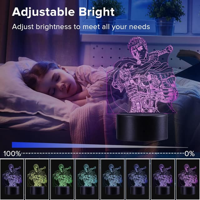 Thumbnail 5 de QQAAMZ Lampe Berserk 3D Illusion Led