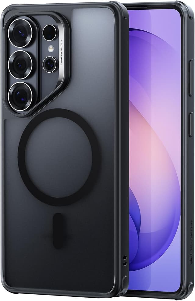 Detalle de ESR MagSafe Hülle für Samsung Galaxy S26 Ultra – MIL-STD-810H Militärschutz & 1.500 g Magnetkraft, matt schwarz