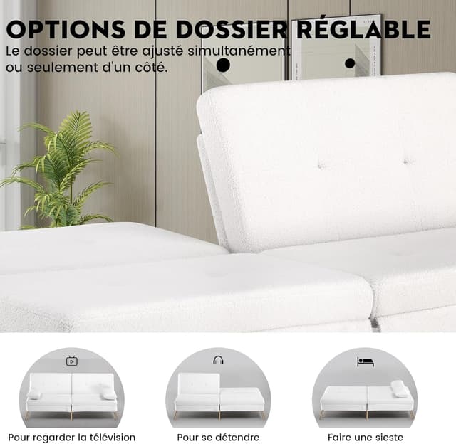 Thumbnail 6 de COMHOMA Divano Letto Pieghevole 5 posizioni