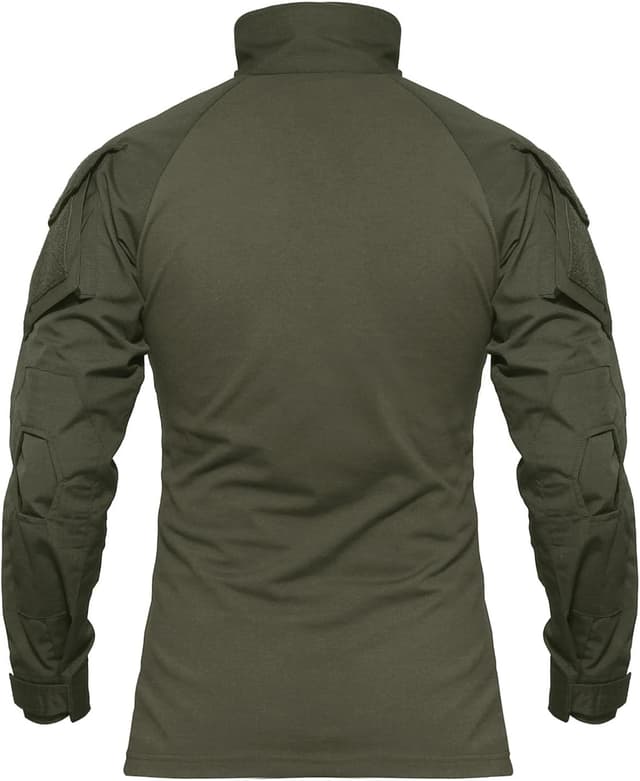Detalle de TACVASEN Slim Fit Herren Baumwollhemd Outdoor Military T-Shirt mit Tasche