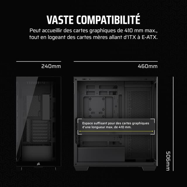 Thumbnail 6 de CORSAIR 3500X Boîtier ATX 10 ventilateurs max