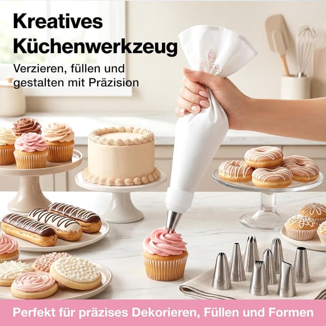 Thumbnail 6 de EDELHAUS Premium Spritzbeutel-Set 2-teilig (17-teilig) mit Edelstahldüsen, 30 cm & 40 cm