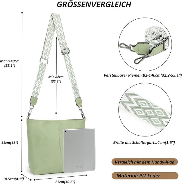 Detalle 2 de TANTOMI borsa a tracolla da donna 33x27x10,5