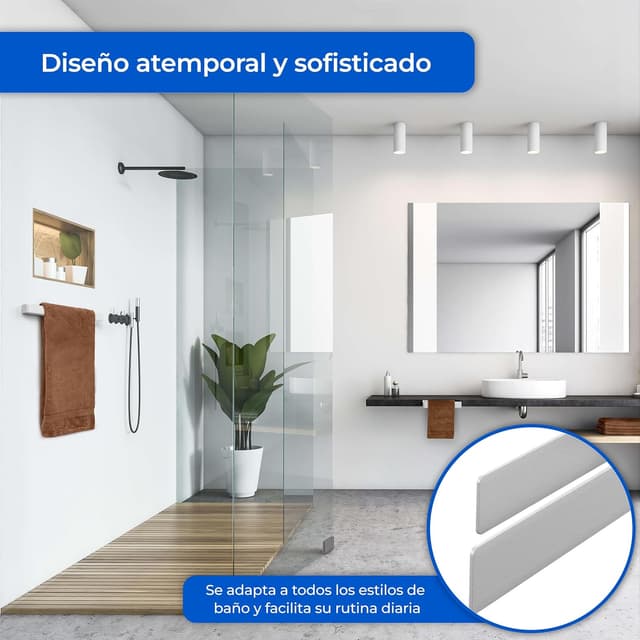 Thumbnail 4 de LIEBHEIM Toallero sin taladrar, cinta TESA, aluminio cepillado