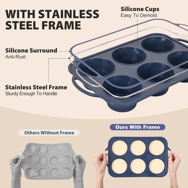 Detalle de SUPER KITCHEN Jumbo Muffinform 6 Tassen