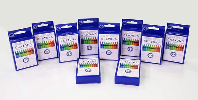 Detalle de Color Swell Bulk Crayons Packs (10 Boxes of 24 Vibrant Colors) for Home and School Use