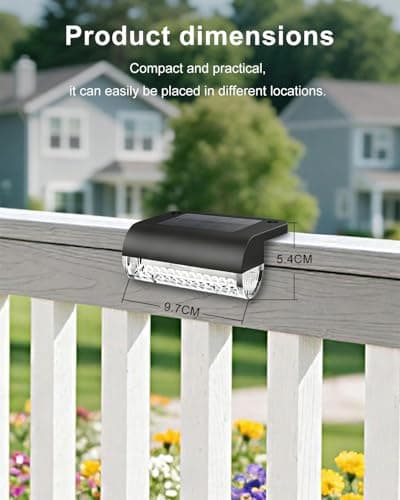 Detalle de AdalyRoma 6 x lámparas solares para exteriores con LED y sensor crepuscular