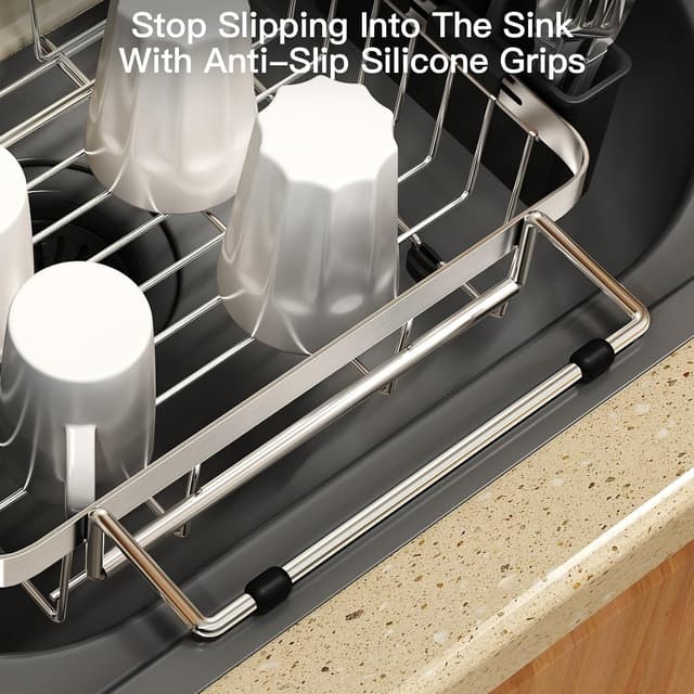 Thumbnail 5 de Expandable Over Sink Dish Drainer Rack 🍽