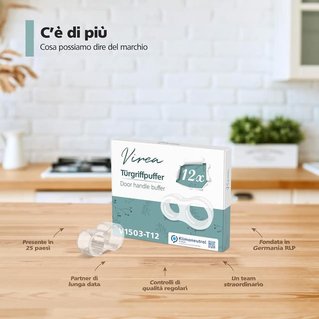 Thumbnail 6 de Virea set 12 fermaporta trasparenti per maniglie (apertura 18/15 mm)