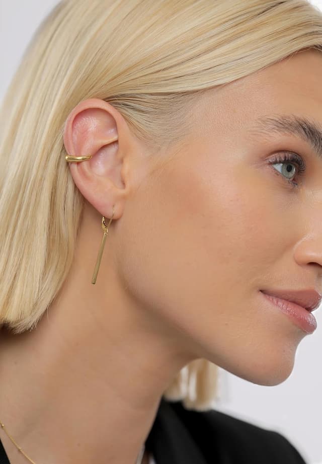 Detalle de Elli Ohrhänger für Damen im Geo-Look, 925 Sterling Silber – Basic Trend Blogger