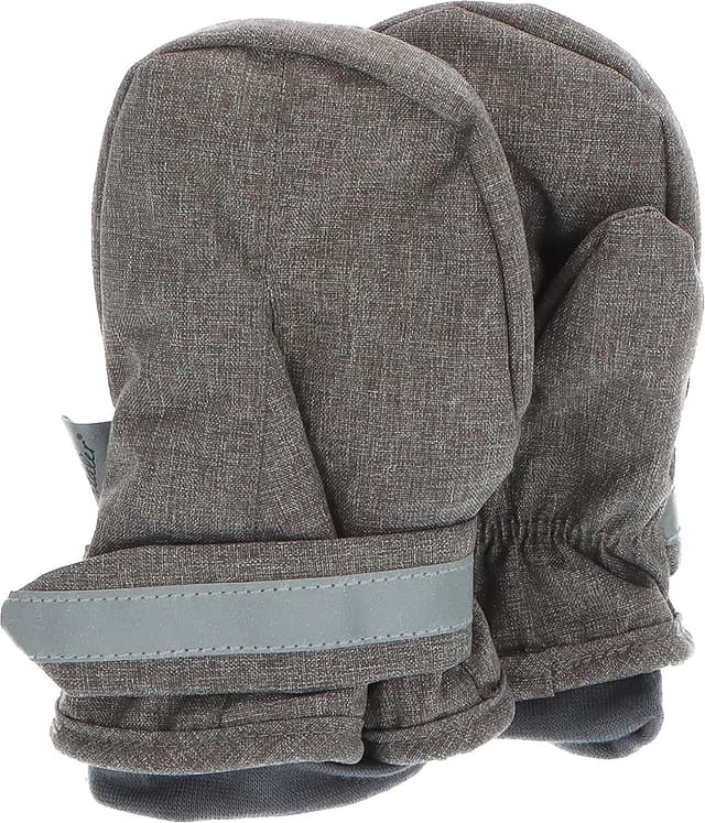 Detalle 2 de Sterntaler Kinder-Fäustlinge aus Melange mit Daumen, Klettverschluss und reflektierendem Streifen