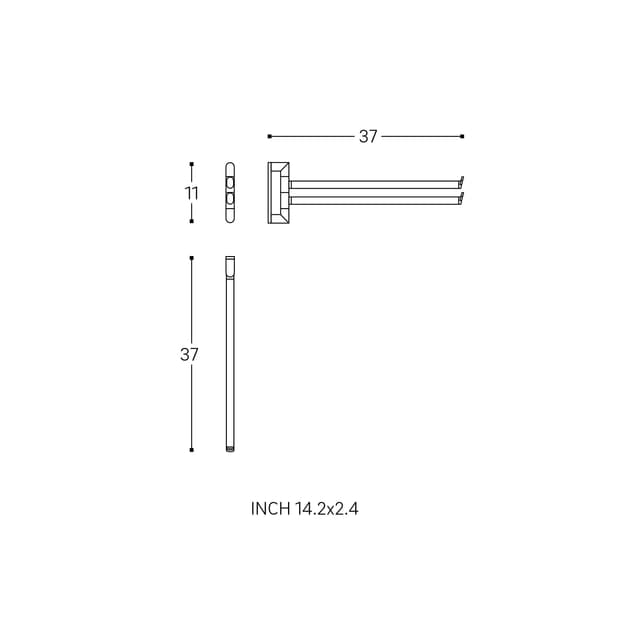Thumbnail 2 de Micra Cosmic Toallero lateral doble Cosmic 🛁