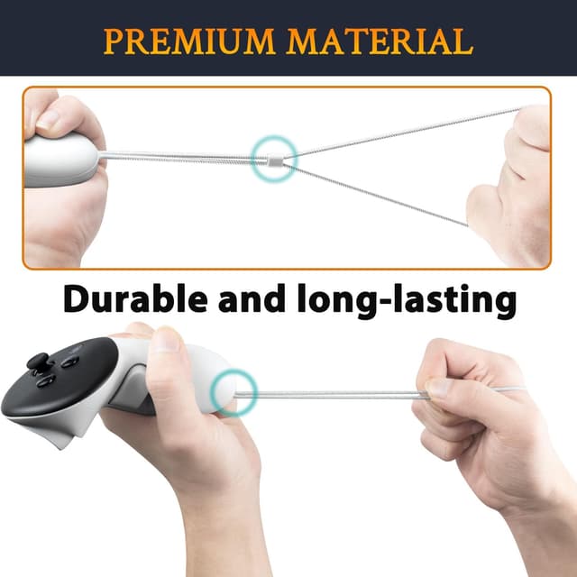 Detalle 2 de SOULWIT upgraded replacement wrist straps (1 pair) for Meta Quest 3 / Quest 3S – White