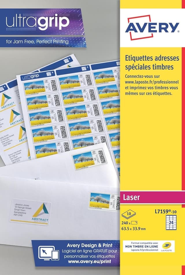 Detalle 2 de Avery 240 Étiquettes adresse 63,5×33,9 mm 🏷