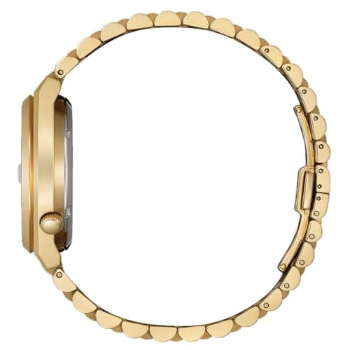 Detalle de Citizen Reloj automático Tsuyosa NK0023-57L con esfera azul y correa de acero oro rosa