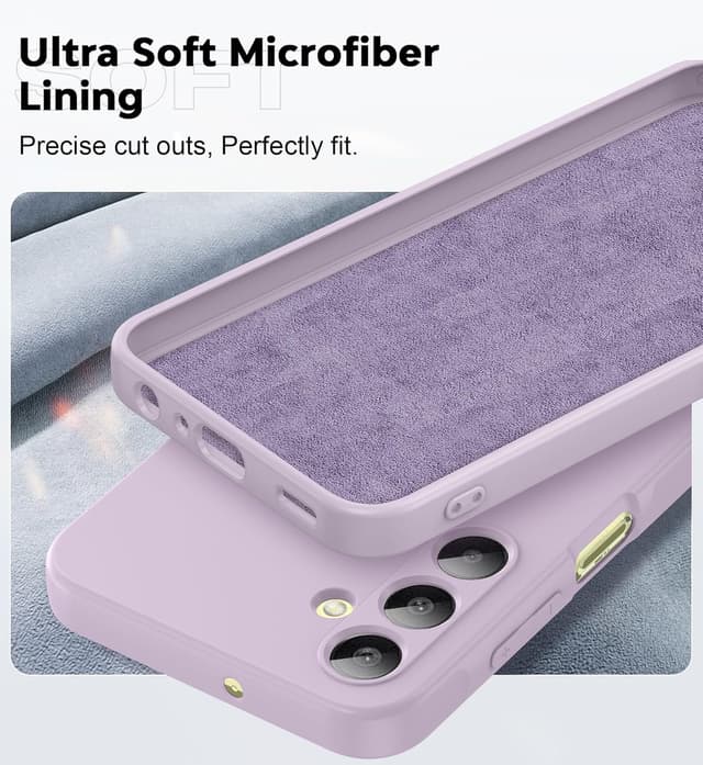 Detalle de LeYi Galaxy A25 5G Case (Purple) with 2-Pack HD Screen Protectors