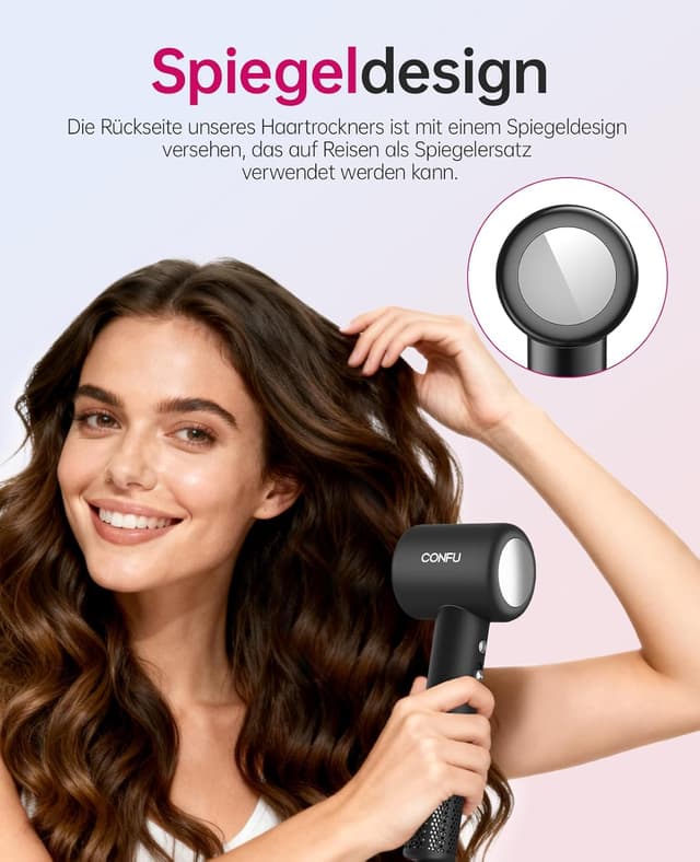 Thumbnail 6 de CONFU Haartrockner 1500 W 200 Mio Negativ-Ionen