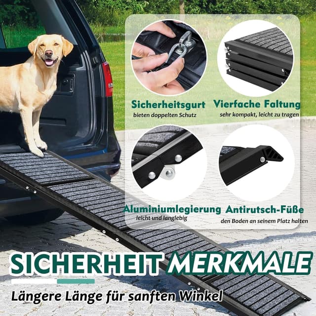 Thumbnail 2 de Extra Lang 170cm Hunderampe Auto Klappbar