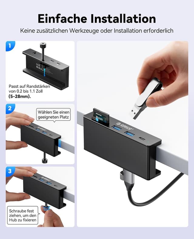 Detalle 1 de ORICO USB Hub 3.2 mit 10 Gbit/s