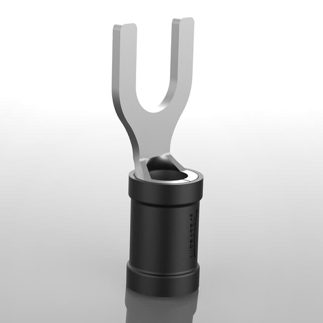 Detalle de AUPROTEC 25x connettori a forcella (capicorda) parzialmente isolati per cavi 2,5–4,0 mm², foro M6, nero