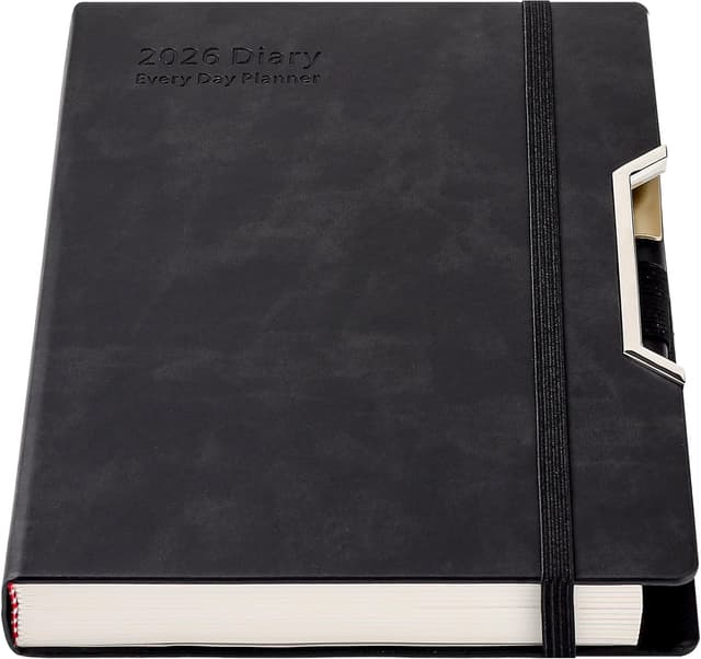 Detalle 2 de Agenda académica A5 2026 página por día