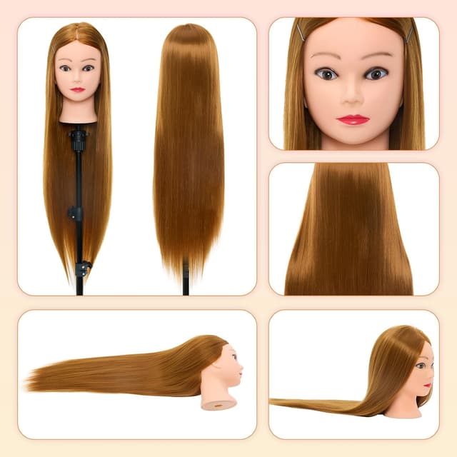 Thumbnail 6 de Neverland Beauty 30" Übungskopf (Frisierkopf) mit Halter – 100% Kunstfaserhaar, Trainings- & DIY-Styling-Set