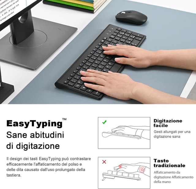 Thumbnail 6 de cimetech Tastiera e Mouse Wireless 2.4G con layout italiano QWERTY e ricevitore nano