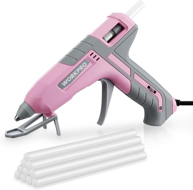 Imagen de WORKPRO Pistolet à colle chaude 60 W 10 bâtons ⚙ en OfertitasTOP