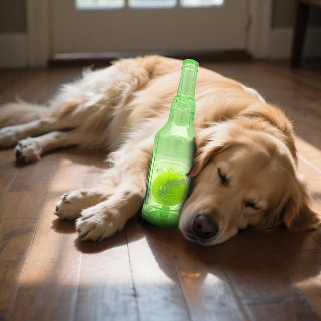 Thumbnail 6 de DANCOLOR Squeaky Dog Toys Bottle With Tennis Ball – interactive fetch and tug play for puppies and retrievers