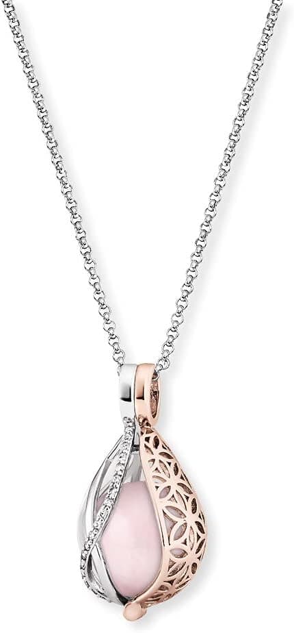 Detalle de Engelsrufer Himmelsträne Halskette mit Rosenquarz